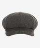 Bajal Bold Metal Tip Wool Herringbone Newsboy Cap Charcoal