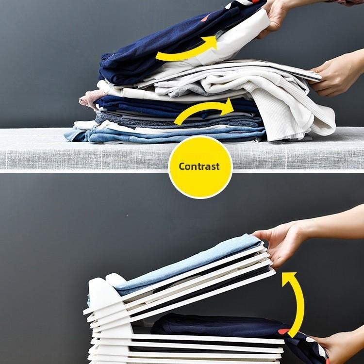 Clothing Organizer Foldable Storage Shelf For Home Wardrobe With Layered Design