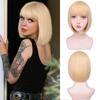 Cosplay Bob Straight Hair Wigs Harajuku Pink Black Orange Short Wigs Women Layered Wig  Carnival