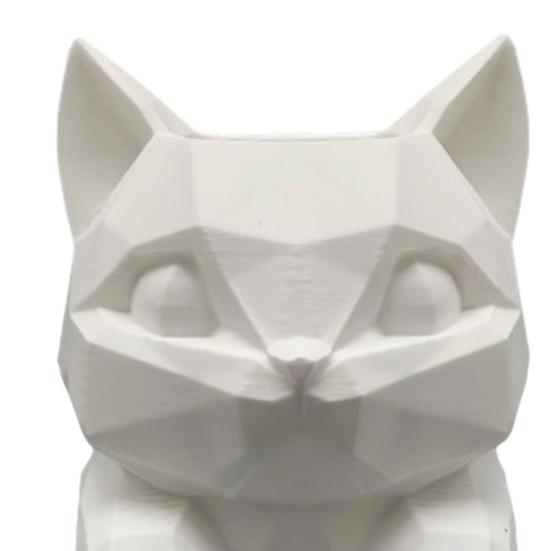 Yousheng 3D Printed Cat Pen Holder Cute Lying Kitty Desktop Organizer Practical Storage Design PLA Desk Decor for Office Home Gift