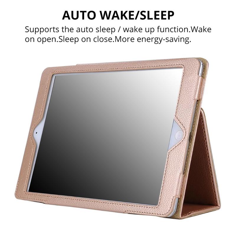 Capa para iPad 2017 2018 9.7 Slim Folding Stand Smart Cover Auto Wake PU Leather Case para iPad 6ª 5ª Geração Tablet Funda