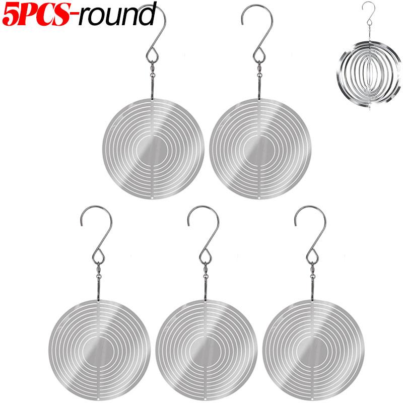 Reflective Hanging Bird Repeller Discs Wind Chime Bird Deterrent for Garden Decorative Birdproofing Reflectors to Keep Bird Away