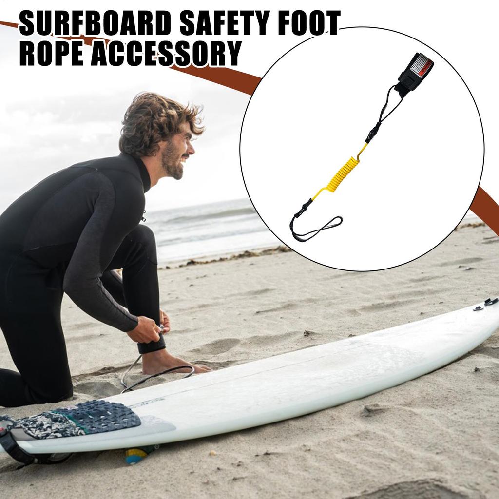 TPU Surfboard Leash Adjustable Coiled SUPs Spring Wrist Strap Stand-Up Paddle Board Leg Rope Shortboard Longboard Safety Leash