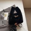 New Cute and Versatile Faux Fur Top Handle Bag Women Fashion Korean Crossbody Shoulder Bag Leisure Commuting Bucket Bag