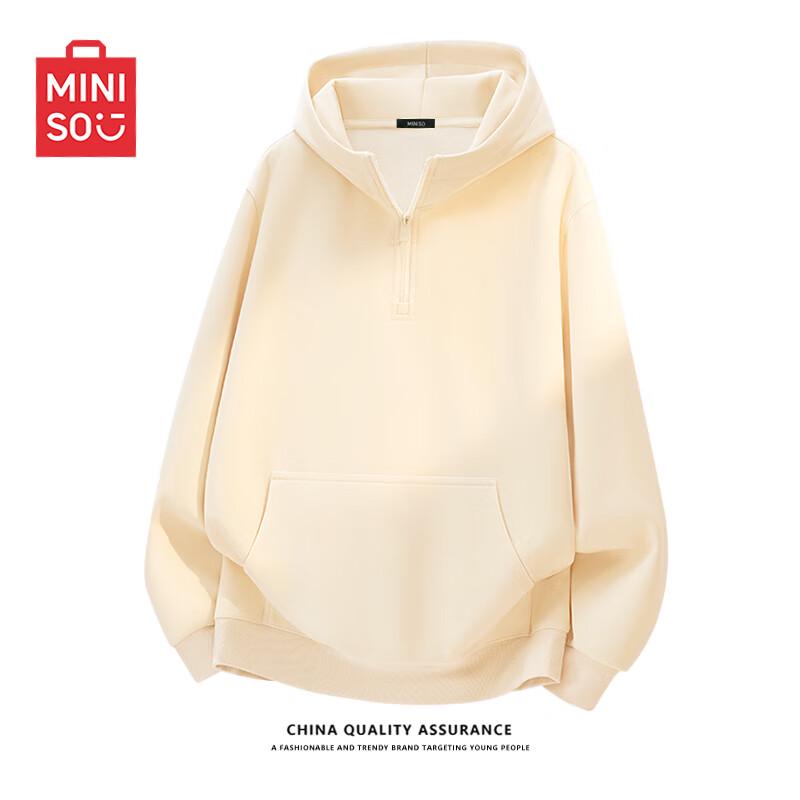 

MINISO Men s Half-Zip Hooded Sweatshirt 3XL