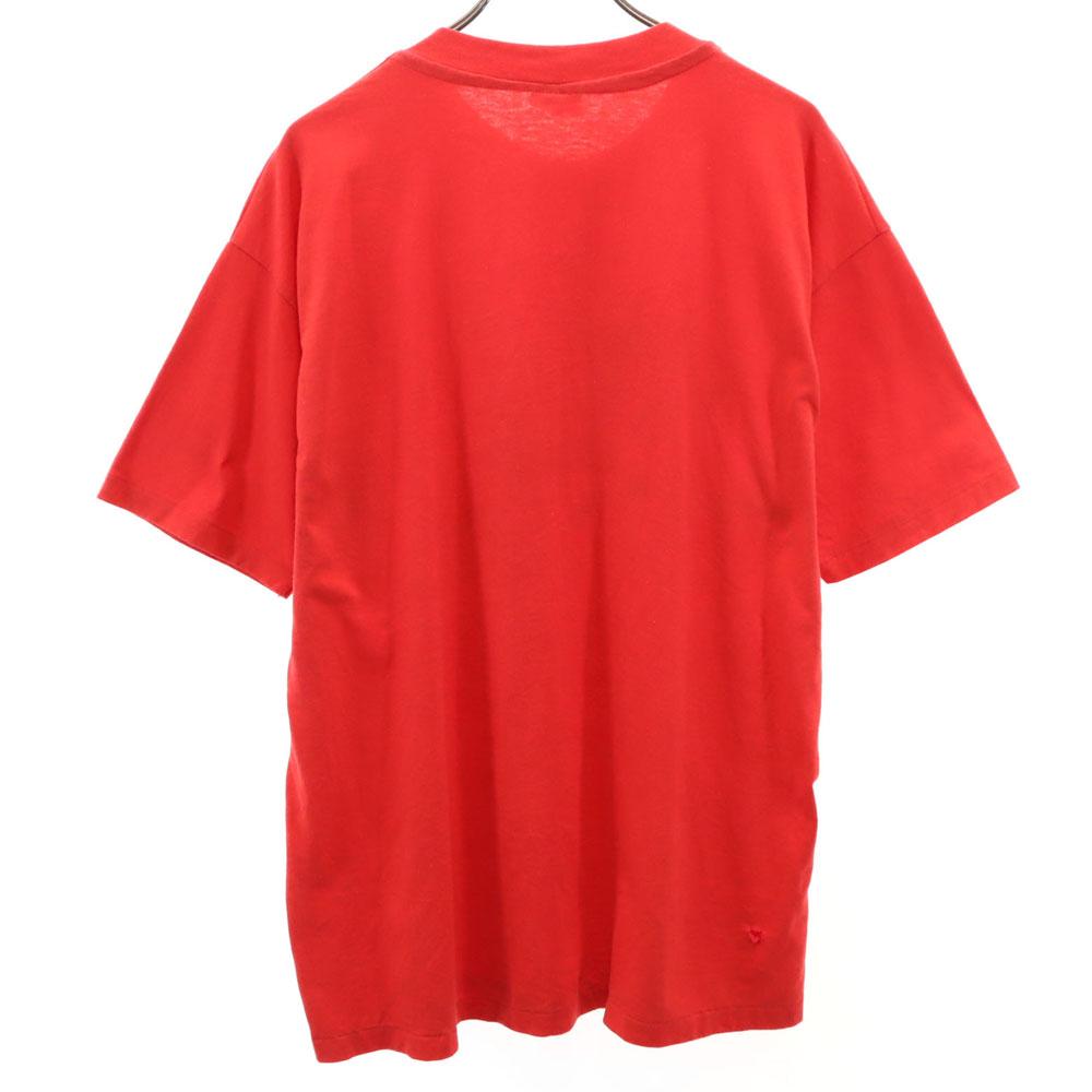 Hanes 90s Made in USA Old Print Short sleeve T-shirt XL Red Men's Used