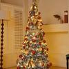 Artificial Foldable Christmas Tree Home Decor Without Lights with Hanging Ornaments for Thanksgiving Holiday Birthday parties