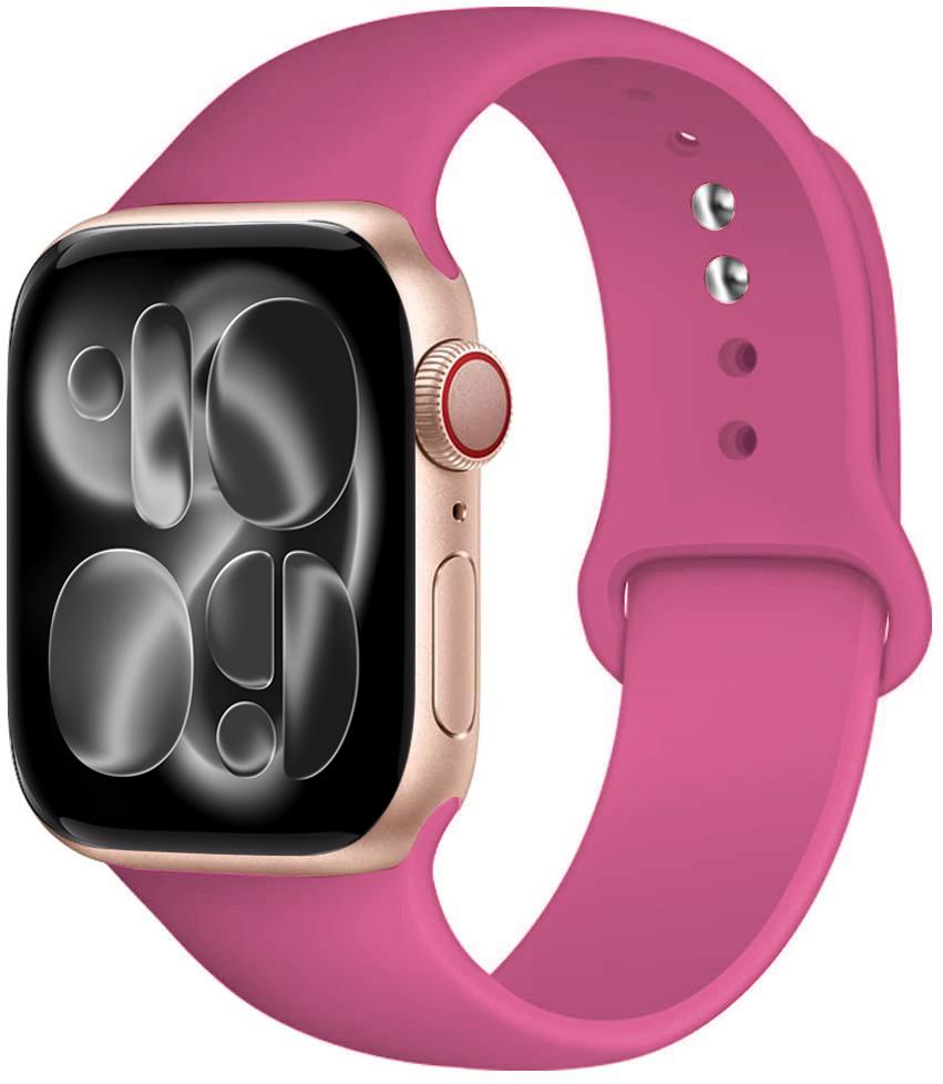 Silicone strap For Apple Watch 11 band 44mm 40mm 49mm 45mm 41mm 38 46mm 42mm correa bracelet iWatch series 9 8 7 6 SE ultra 2 3