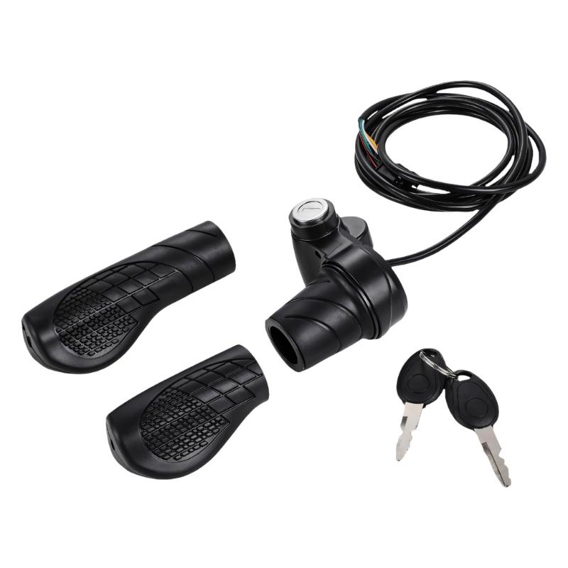 

4 Units Twist Grip Set For Electric ATVs Having Two Way Function And Security Items Included 1