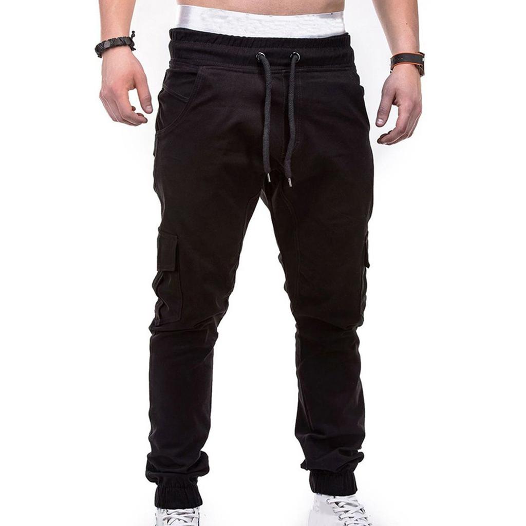 Men Fashion  Color Overalls Casual Pocket Sport Work Casual Trouser Pants