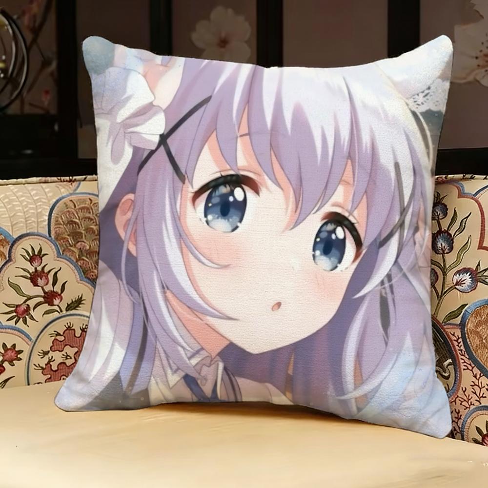 Anime Chino K-Kafu Pillow Case Pillowcase, Double-Sided Printed, Sofa Cushion, Bedroom Headboard Pillow