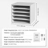 VEVOR Literature Organizers, 5 Compartments Office Mailbox with Adjustable Shelves, Wood Literature Sorter 35.3 X 30.5 X 33.0 Cm for Office, Home