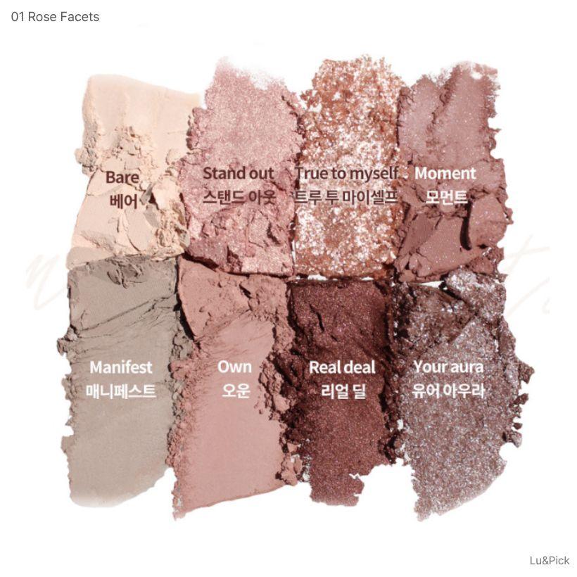 Heart Percent Dote On Mood Eye Palette (+Free gift) 01 Rose Facets