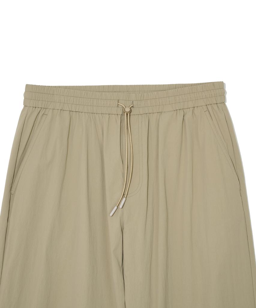 Nontaib Nylon Ankle String Easy Pants (Beige)