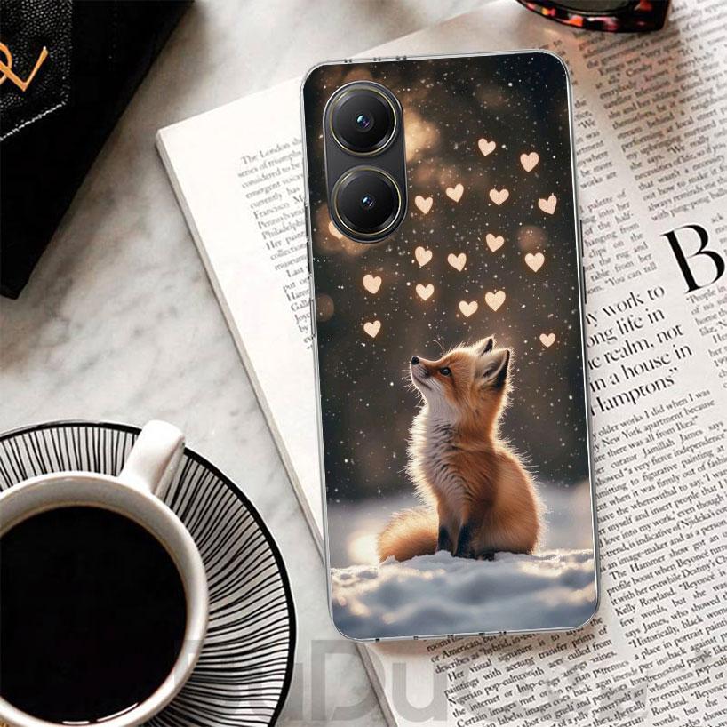 Animal Fox Cover For Xiaomi Poco X7 X6 X5 Pro X3 Nfc F7 Ultra Phone Case F6 F5 X4 F4 Gt F3 M6 M5S M4 M3 Print Shell Poco X7 X6 X