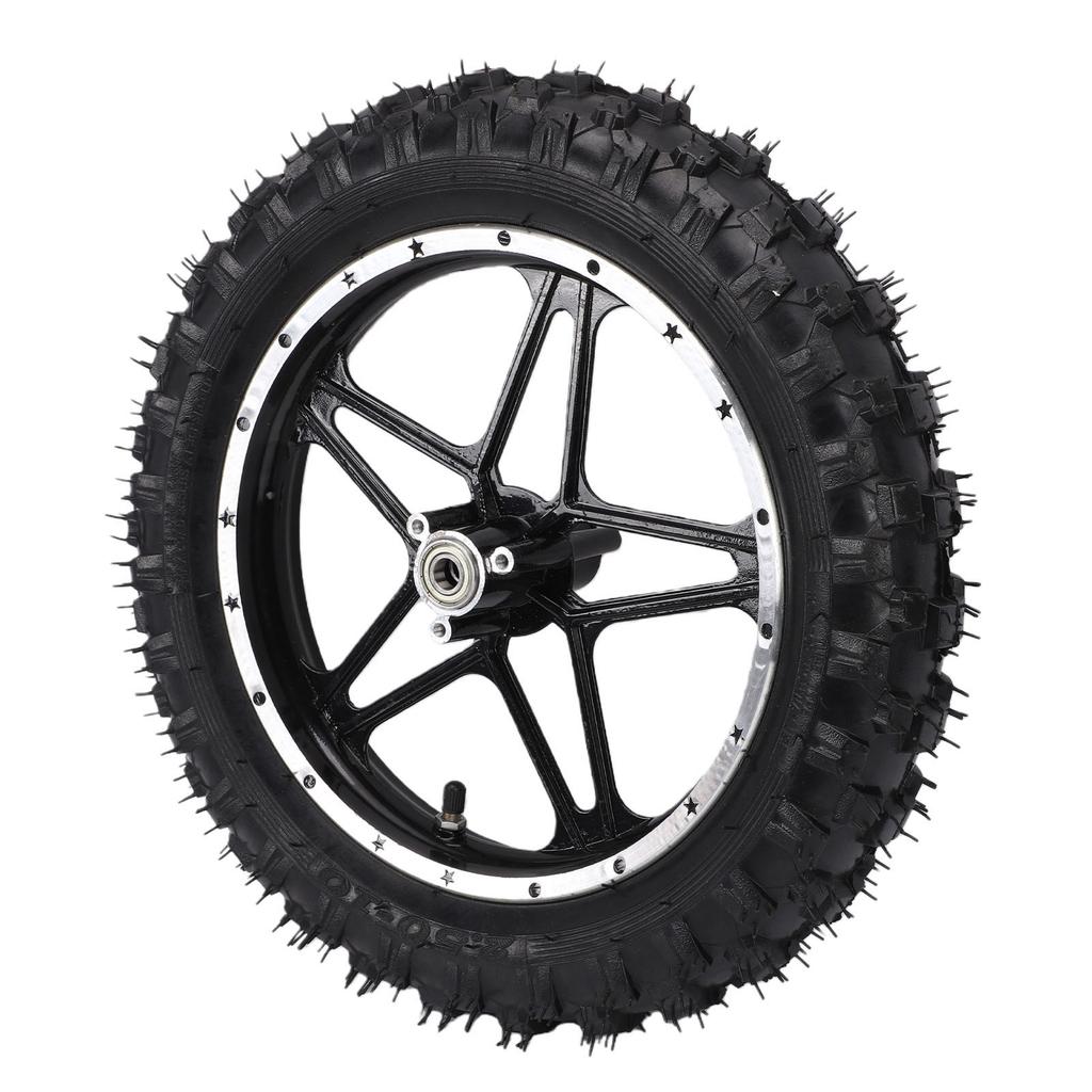 Wheel Rim Tire Assembly 10 Inch 12mm Shaft 2.50 10 Dirt Bike Wheel Tire Assembly for Mini Pocket Rear