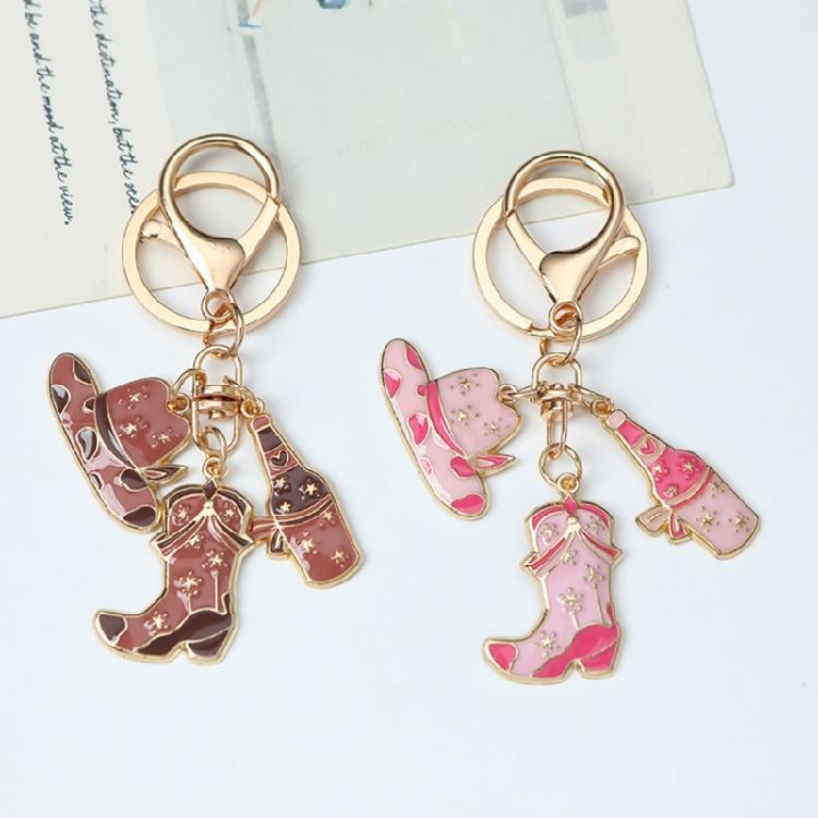 Modern Western Styles Metal Bag Charm Decorative Hat Boot Ornament Fashion Bag Pendant Phone Decors For Daily Use