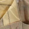 VINTAGE 70s 80s Check Pattern Trousers Pants beige Men's Used