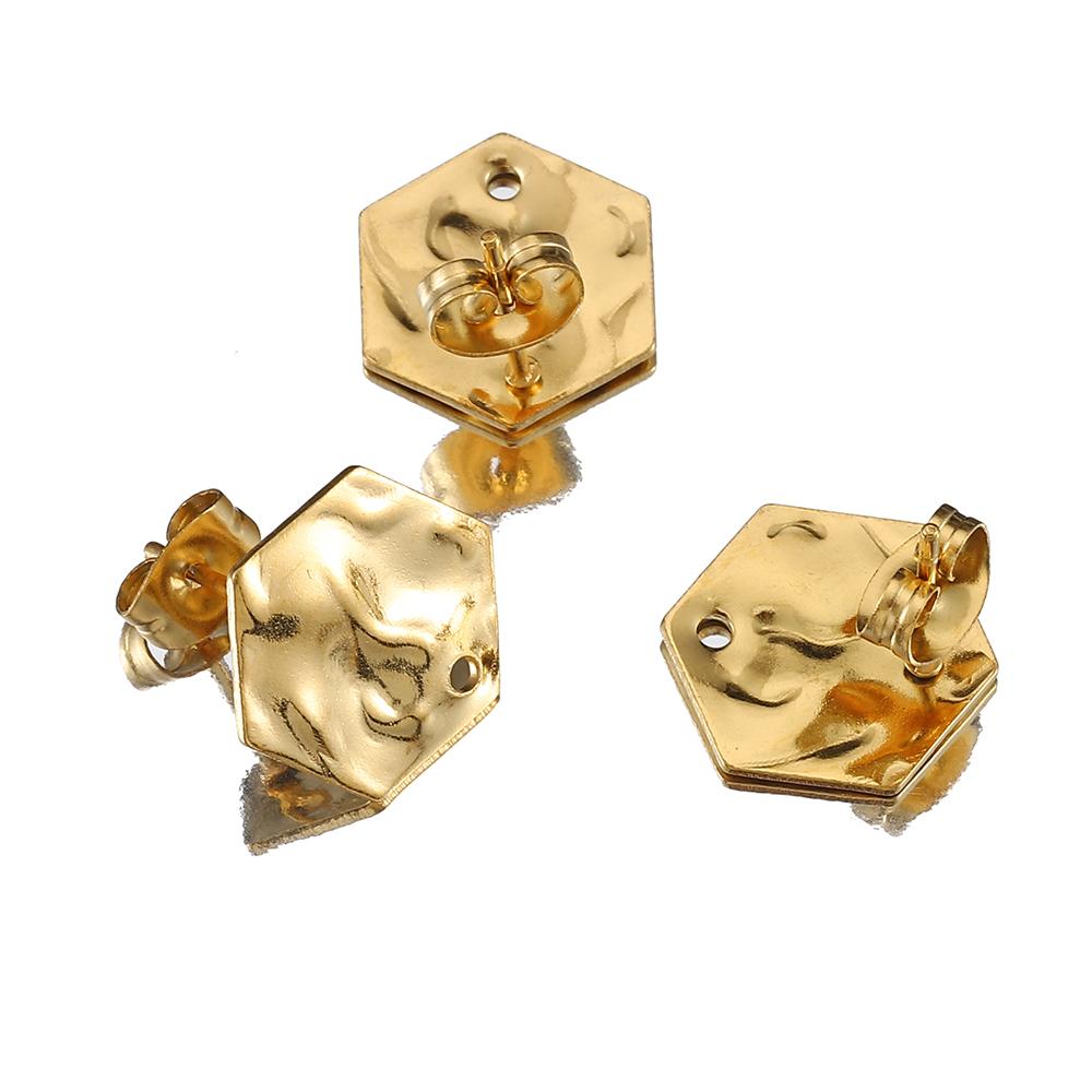 10pcs Stainless Steel Earrings Posts Ear Studs Star Flower Dangle Earrings Base for Earring Jewelry Making DIY Accessories