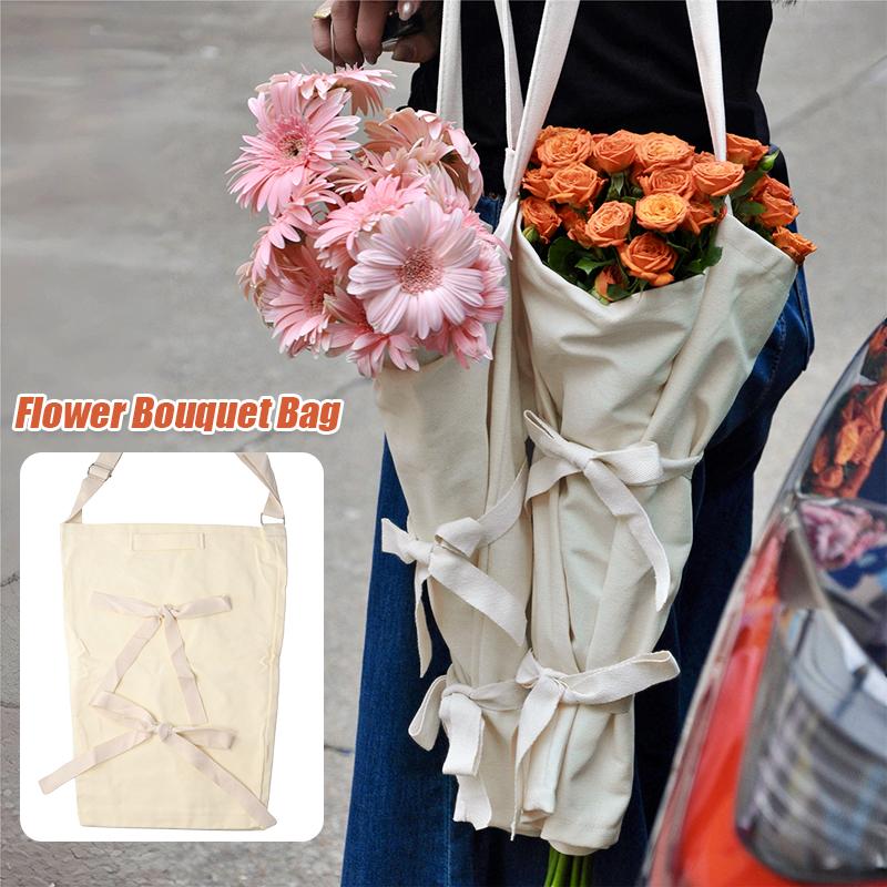 1 stk Blomst Slitesterk Frisk Blomst Flerbruks Innpakning Elegant Oppbevaringspose Håndlaget Bukett Lett å Bære 45x35x25cm