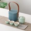 Business Gifts Travel Tea Set Kuaike Cup One Pot Three Cups Portable Cover Bowl Small Set Outdoor High-end Kung Fu Set