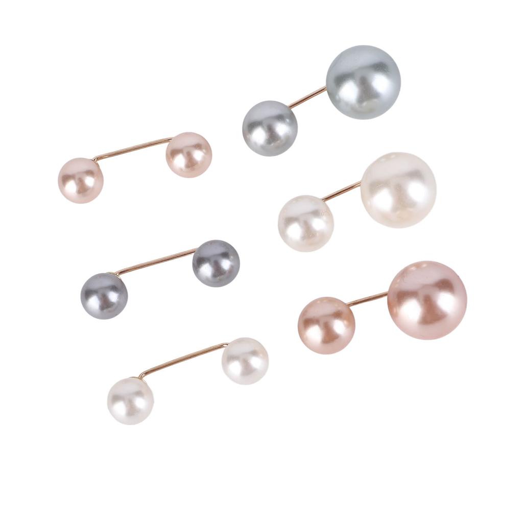 30 Pcs Brooch Pins Fashionable Durable Not Easily Fade Good Gloss Simple Classic Faux Pearl