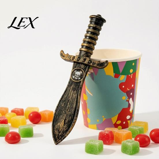 Theme Party Supplies Halloween Plastic Fake Knife, Retro Pirate Weapon Prop, Cosplay for Children Costume Party, Stage Performance Role Play Props
