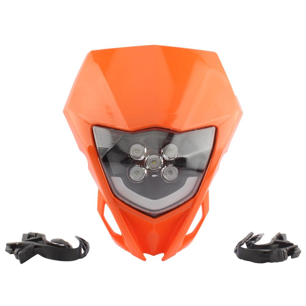 Motorcycle LED Head Light Fairing For Yamaha WR YZ 250 450 Headlight Plate Dirt Bike Motorbike Accessories Supermoto Enduro