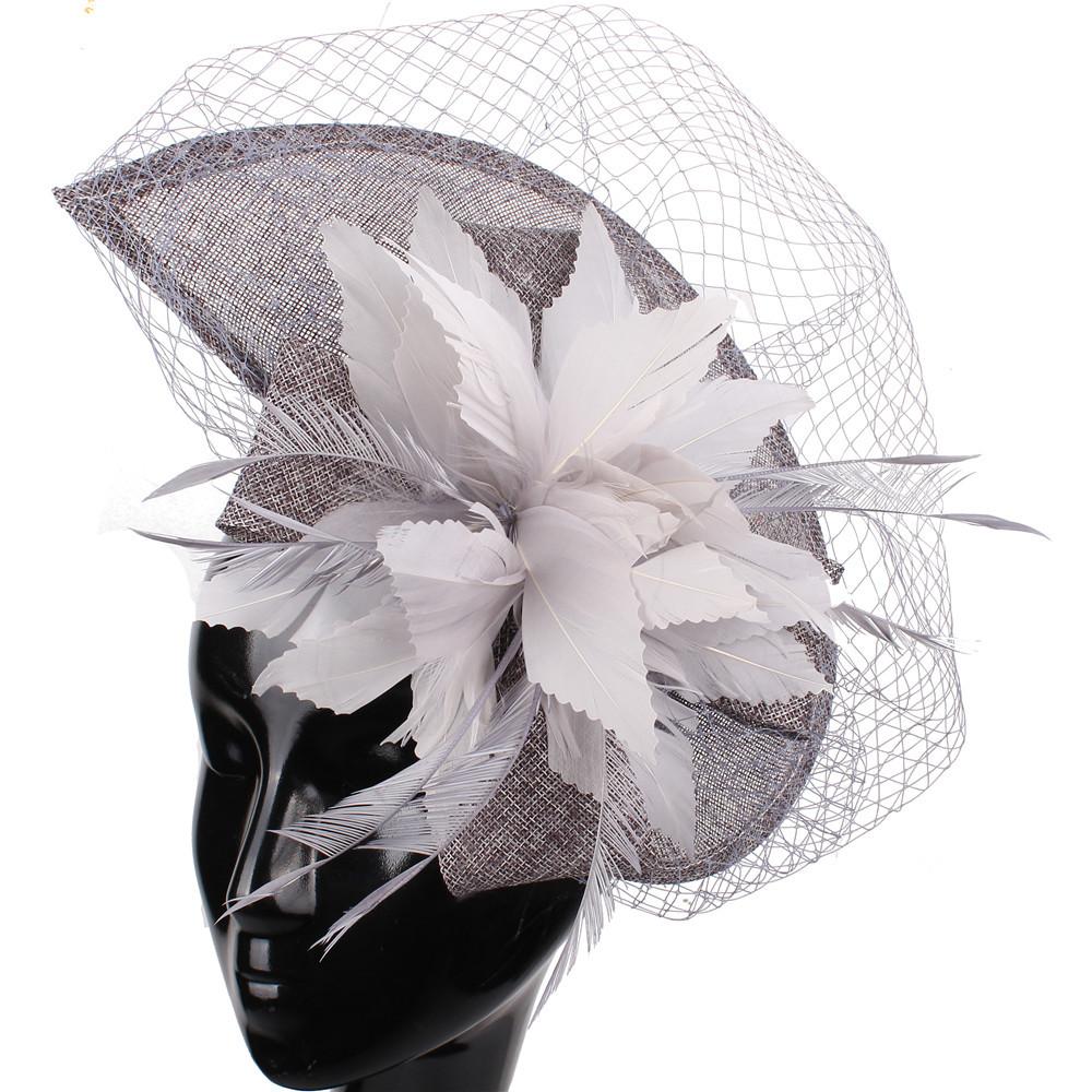 New European And American Style Deep Leather Pink Hair Accessories Mysterious Mesh Cover Headgear Gift Hat
