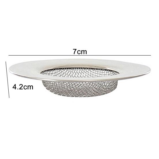 Stainless Steel Mesh Sink Strainer Trap Bath Hair Drain Hole Metal Flume Filter