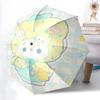1pc Cute Cartoon Character Automatic Folding Umbrella with Bowknot Design - Portable 3-Fold Outdoor for Fans, Travelers, Everyday Use, Festive Gift.Q0