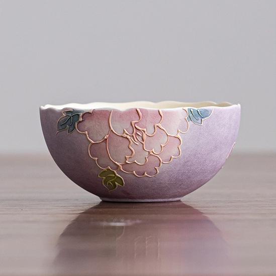 

Hand Painted Peony Dragon Egg Tea Cup Chinese Gongfu Tea Set Porcelain Embossed Master Cup Gift for Women Tea Ceremony 200ml