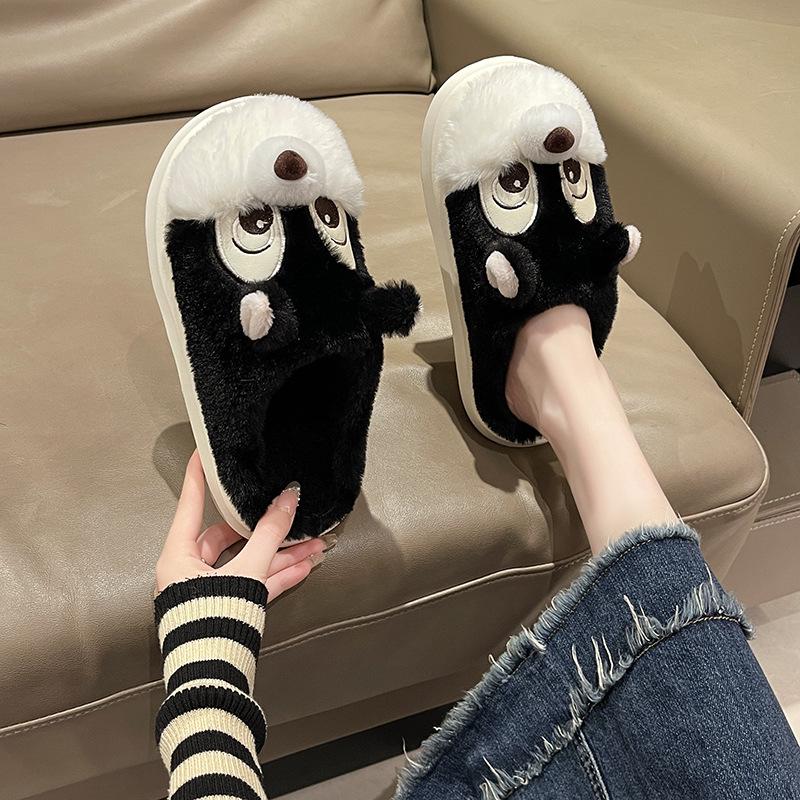 Winter Cartoon Squirrel Cotton Slippers - Fashionable Home Slippers for Students