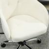46-56 cm Velvet-feel Office Chair - Cream