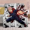 Jujutsu Kaisen Anime Flannel Blanket - Soft Warm Perfect for Sofa, Bedding Camping Travel Office Home Decor