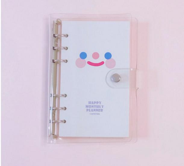 Wangdins Korean Heart-Inspired Transparent Planner Set