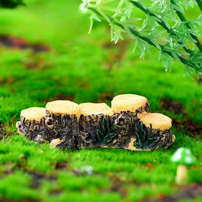 Mini Stump Decoration Ornament Five Tree Models Fairy Tale Garden DIY Dollhouse Succulent Moss Miniature Landscape Decoration