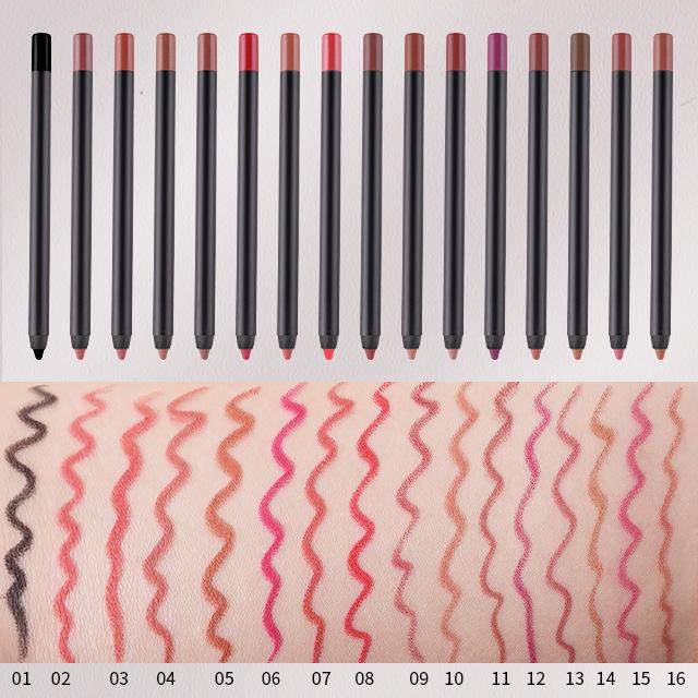 

16-Color Long-Lasting Eyeliner & Lip Liner: Easy to Apply, Fade-Resistant 5.8g
