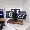 Creative Retro Flip Clock - Modern Simple Design, Ingenious Single-Leg Balance for Living Room Decor