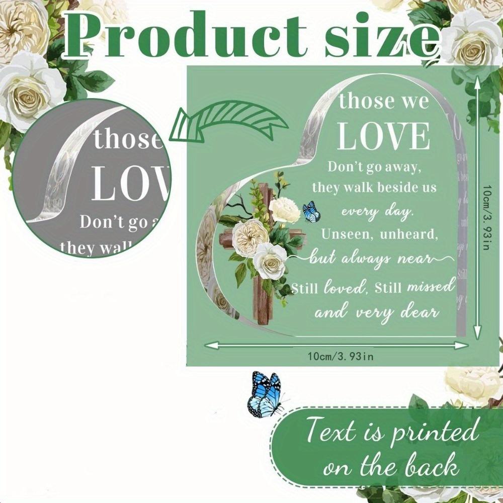 Memorial Acrylic Heart. Sympathy gift for the loss of a loved one, father or mother.