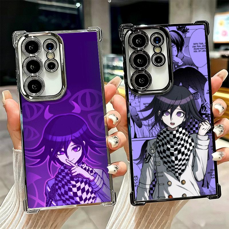 Anime D-Danganronpa Plating Phone Case For Samsung Galaxy S24 S25 FE S26 Edge S23 Ultra S22 S21 Plus S20 Anti-Fall Airabag Cover