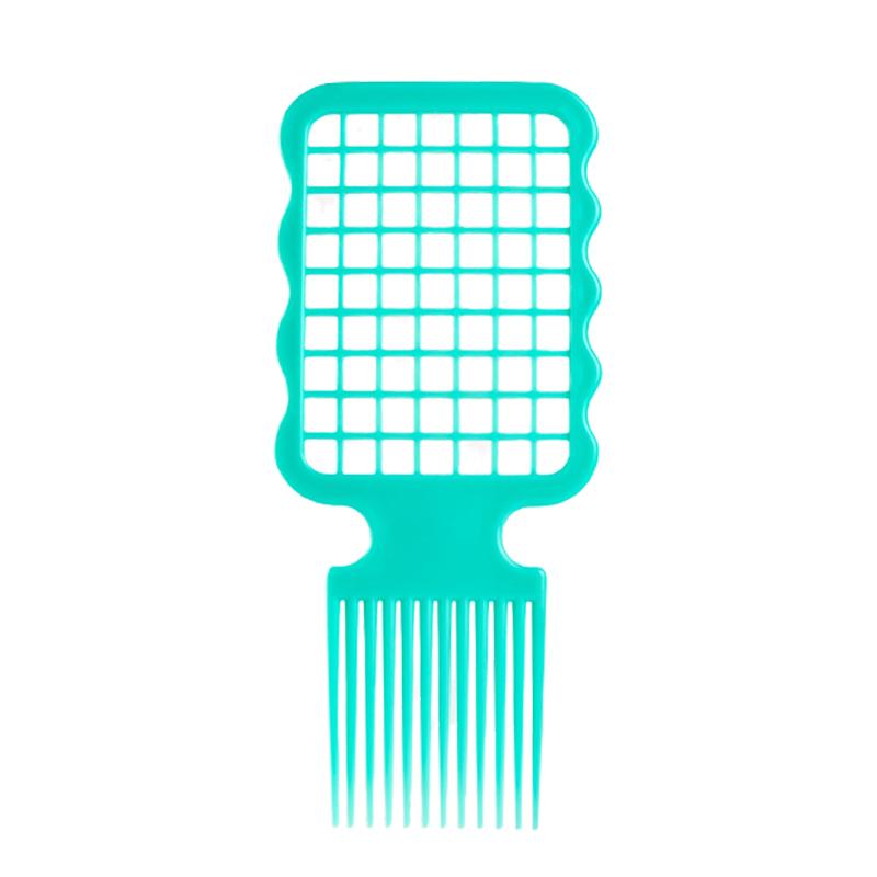 1 Stück Professionelle Afro-Gabelkamm Breite Zähne Friseur-Bürste Antistatisch Hitzebeständig Haarpflege-Werkzeuge Lockenhaar-Bürste