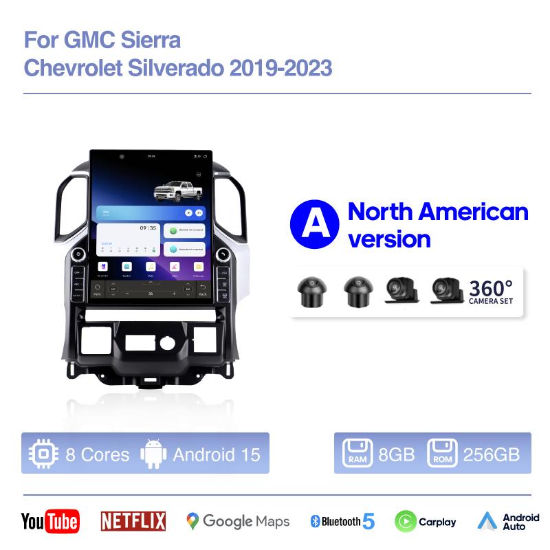 16.2 Inch 7870 Android 15 Car Radio for for Chevrolet Chevy Silverado GMC Sierra 2019 2020 2025 2025 2025 Carplay Upgrade GPS