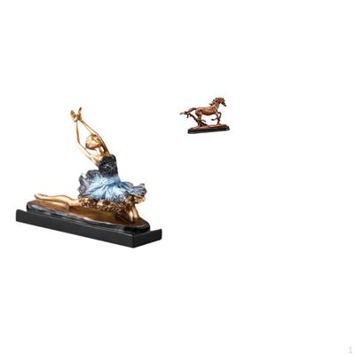 Ballet Dancer Ornament Figure Ballerina Girls Statue Gift Desk Figurine for Fireplace Restaurant