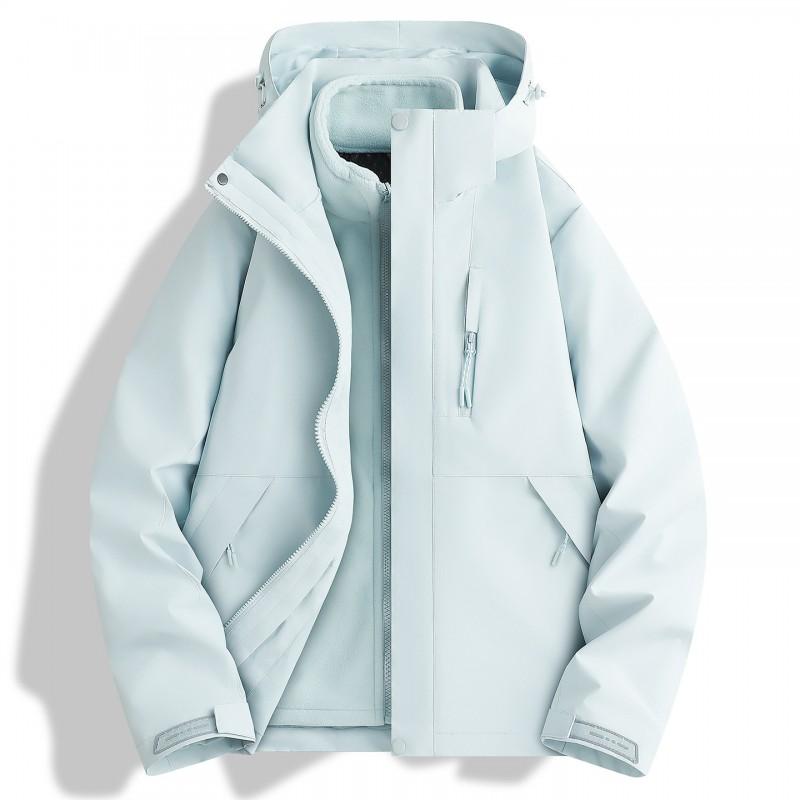 3-in-1 Waterproof Windproof Hiking Jacket With Removable Fleece Liner Men Women Outdoor Camping Trekking Winter Fall
