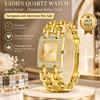 Novos Relógios de Diamante Quadrados de Marca Top de Luxo para Mulheres Relógio de Liga Relógio Feminino Dourado de Pulseira Relógio de Pulso de Quartzo da Moda