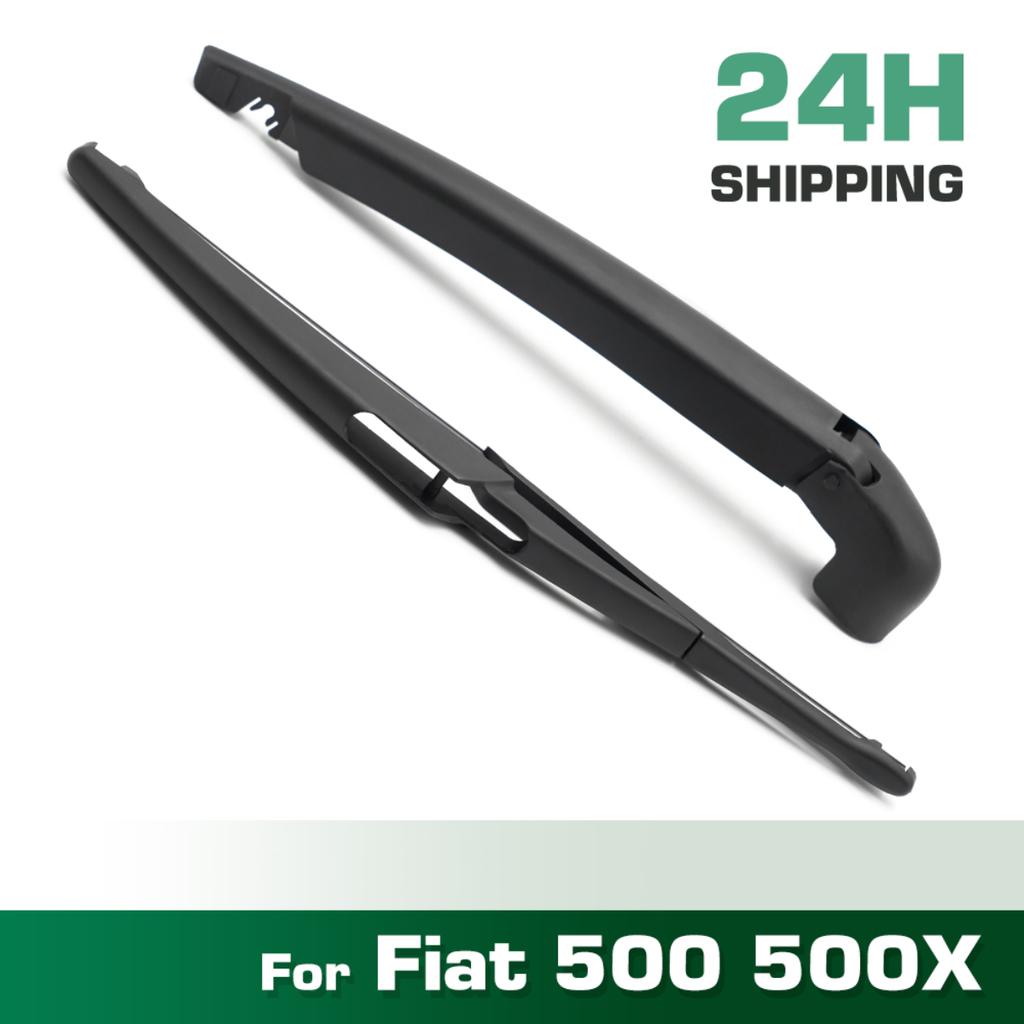 Wiper 11" Rear Wiper Blade Arm Set Kit For Fiat 500 500X 2007 - Windshield Windscreen Tailgate Window Car Rain Brush
