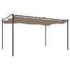 Pergola with Sliding Roof Taupe 395x292x230 Cm