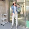 Korean Style Beaded Denim Sleeveless Vest - Summer Slim & Loose Fit