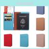 Stilvoller Langlebiger PU-Leder Reisepasshalter Multi-Karten Reisebrieftasche Unisex Reisepasshülle